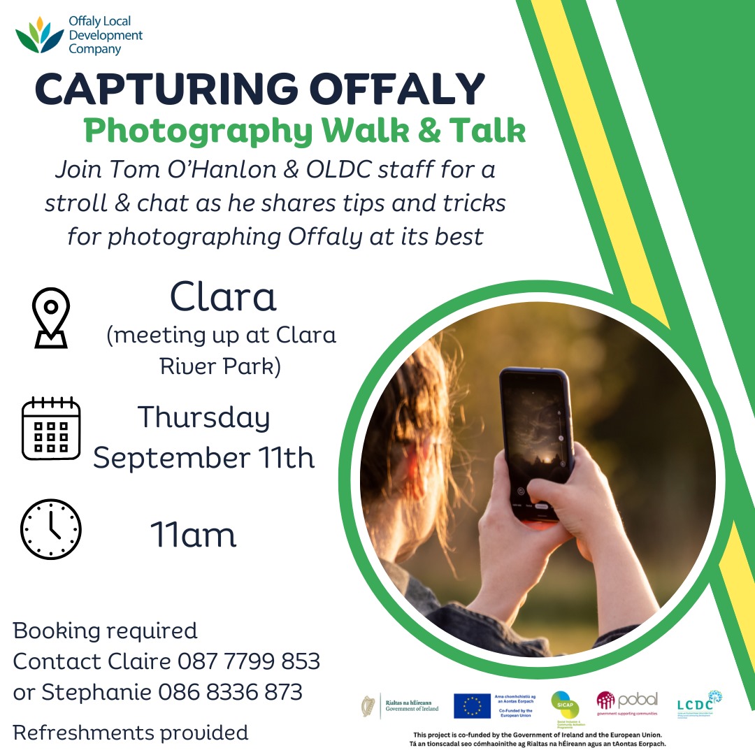 This is a poster of Capturing Offaly Walk & Talk