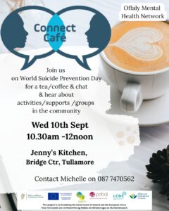 This is a poster of Connect Café part of World Suicide Prevention day