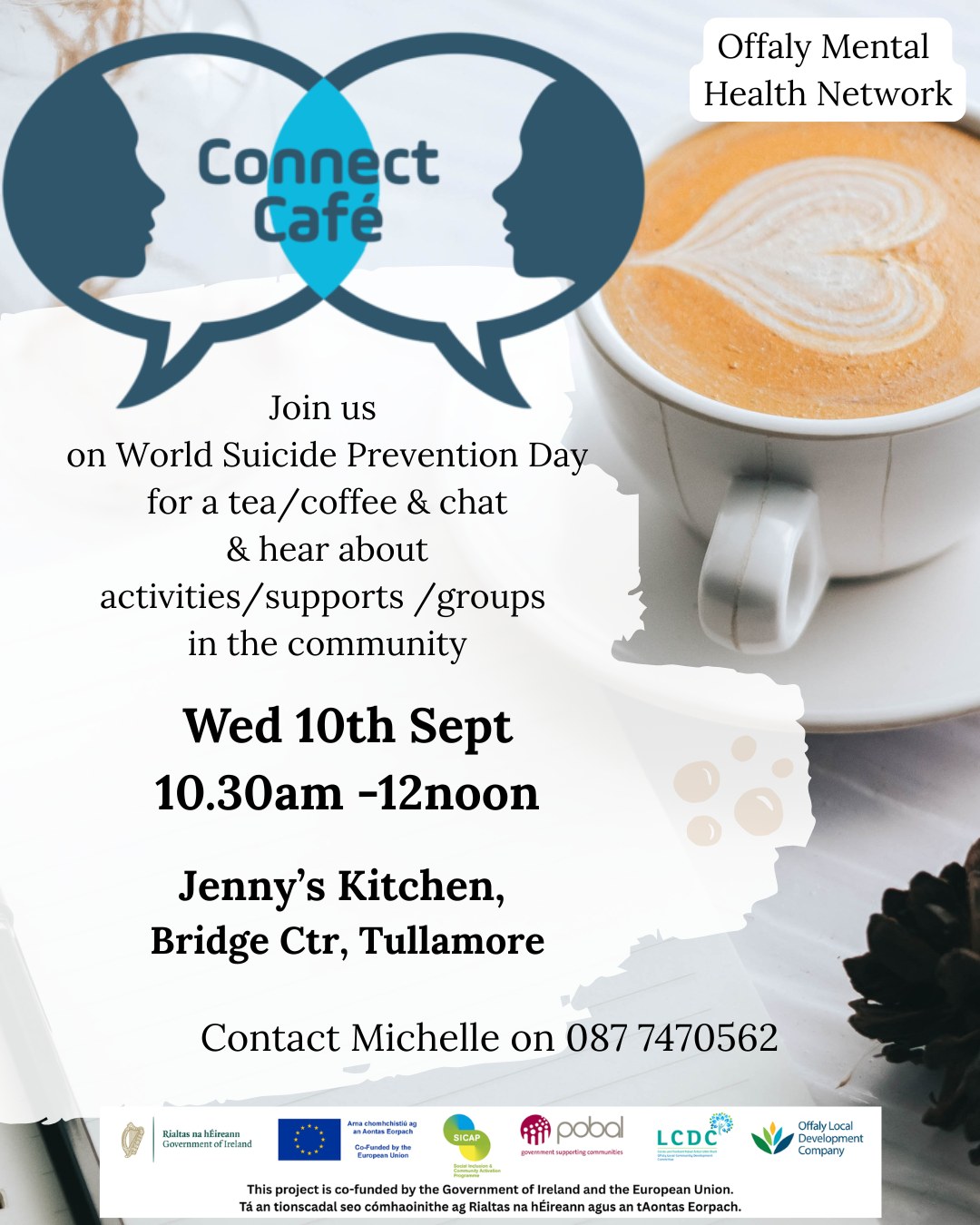 This is a poster of Connect Café part of World Suicide Prevention day