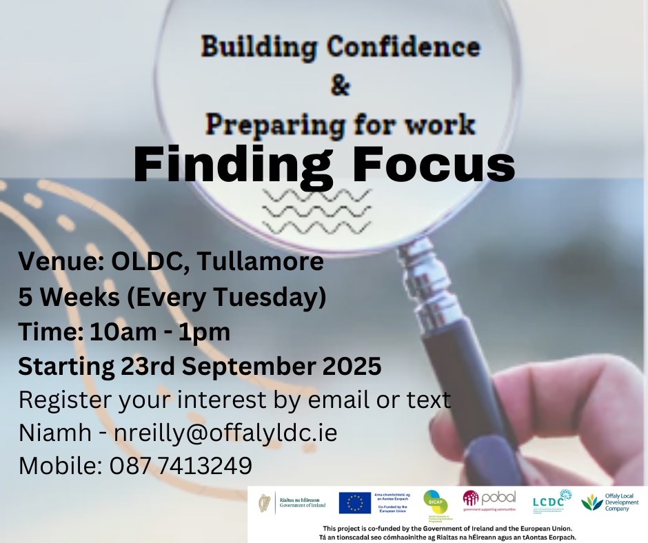 This is a poster of Finding Focus Programme to help you prepare for work