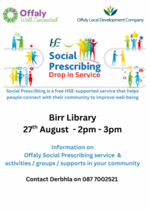 This is a poster of Social prescribing Drop-In Service