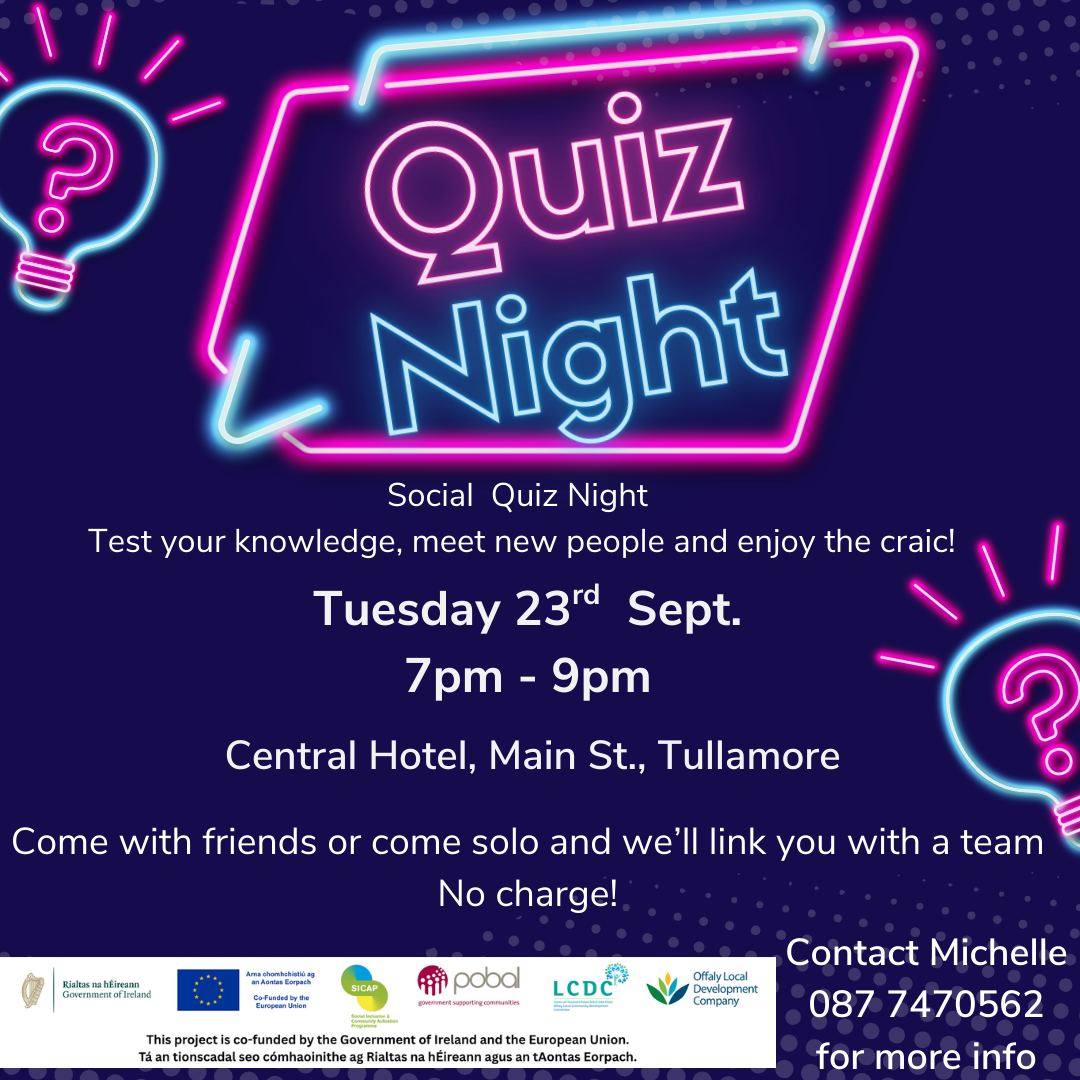 This is a poster of the Social Quiz Night