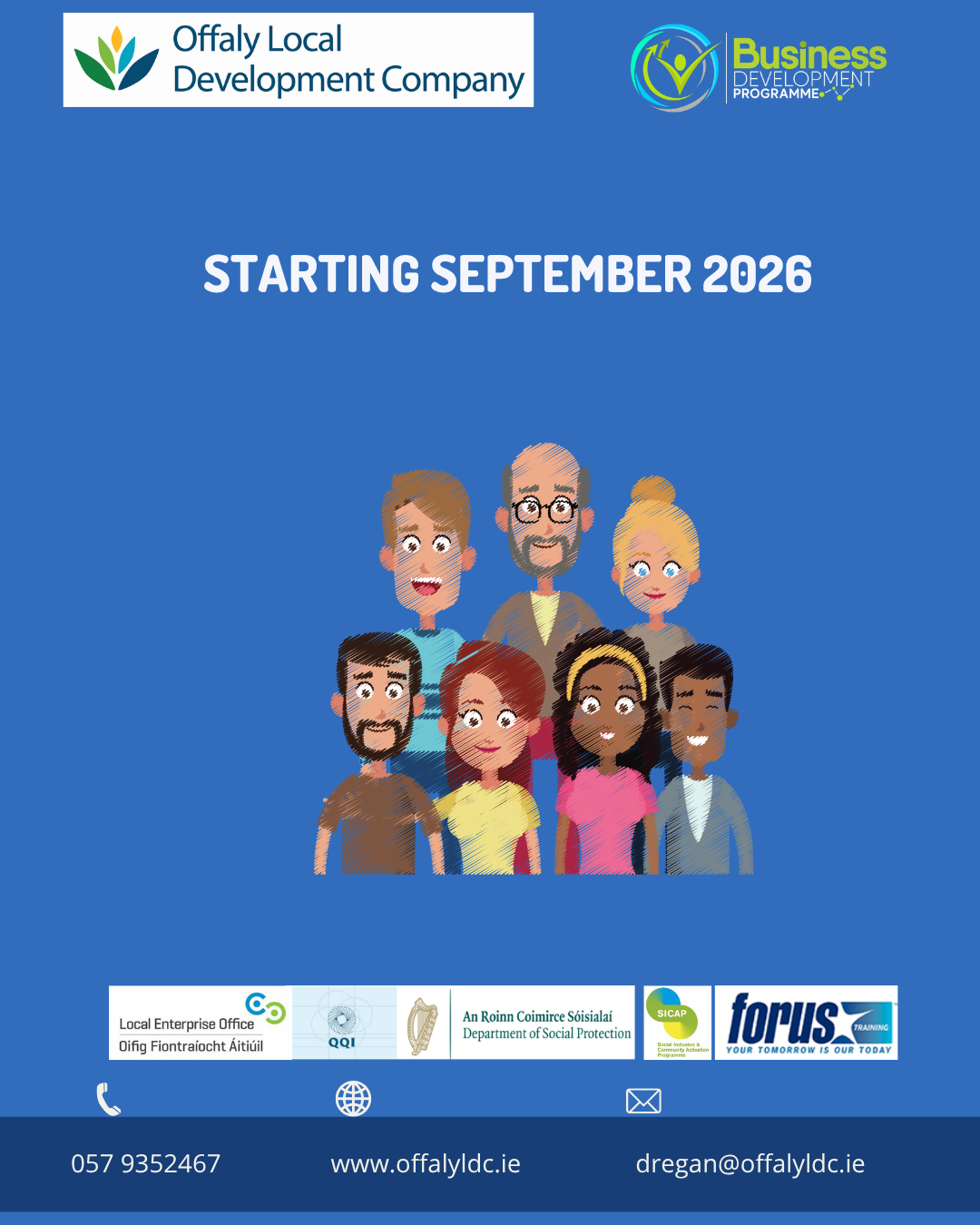Business Development Programme Sept 26 This is a poster of the Business Development Programme that is starting in September