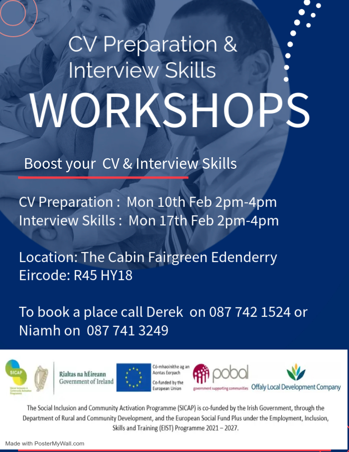 This is a poster of the CV Preparation & Interview Skills
