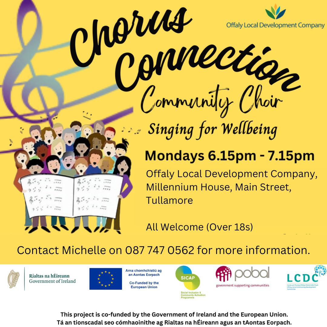 This is a poster of the Chorus Connection (Community Choir)