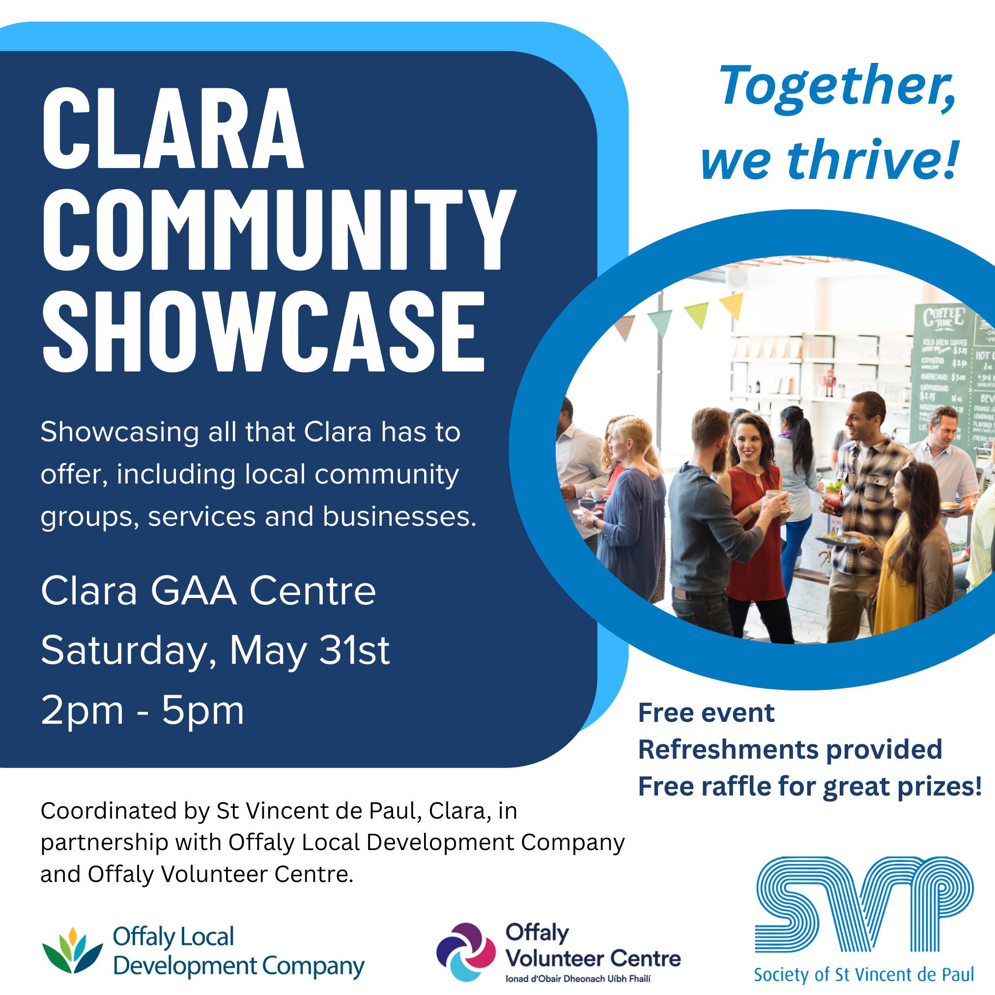 This is a poster of the Clara Community Showcase