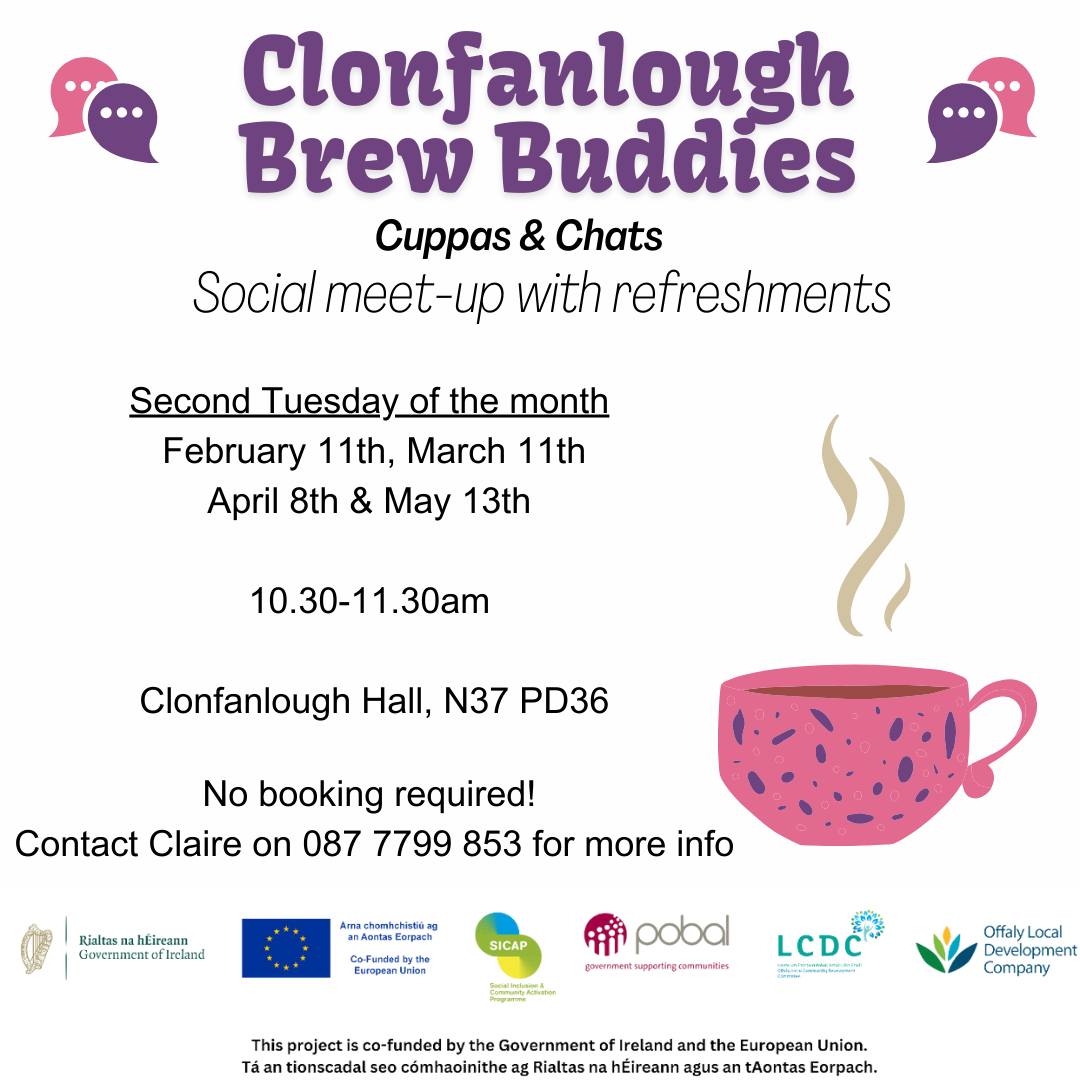 This is a poster of the Clonfanlough Brew Buddies