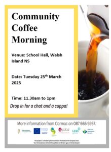 This is a poster of the Community Coffee Mornnig