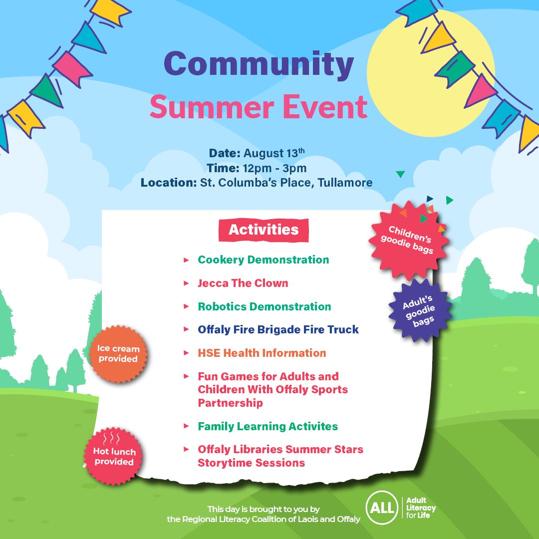 This is a poster of the Community Summer Event