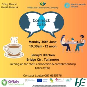 This is a poster of the Connect Café that's happening