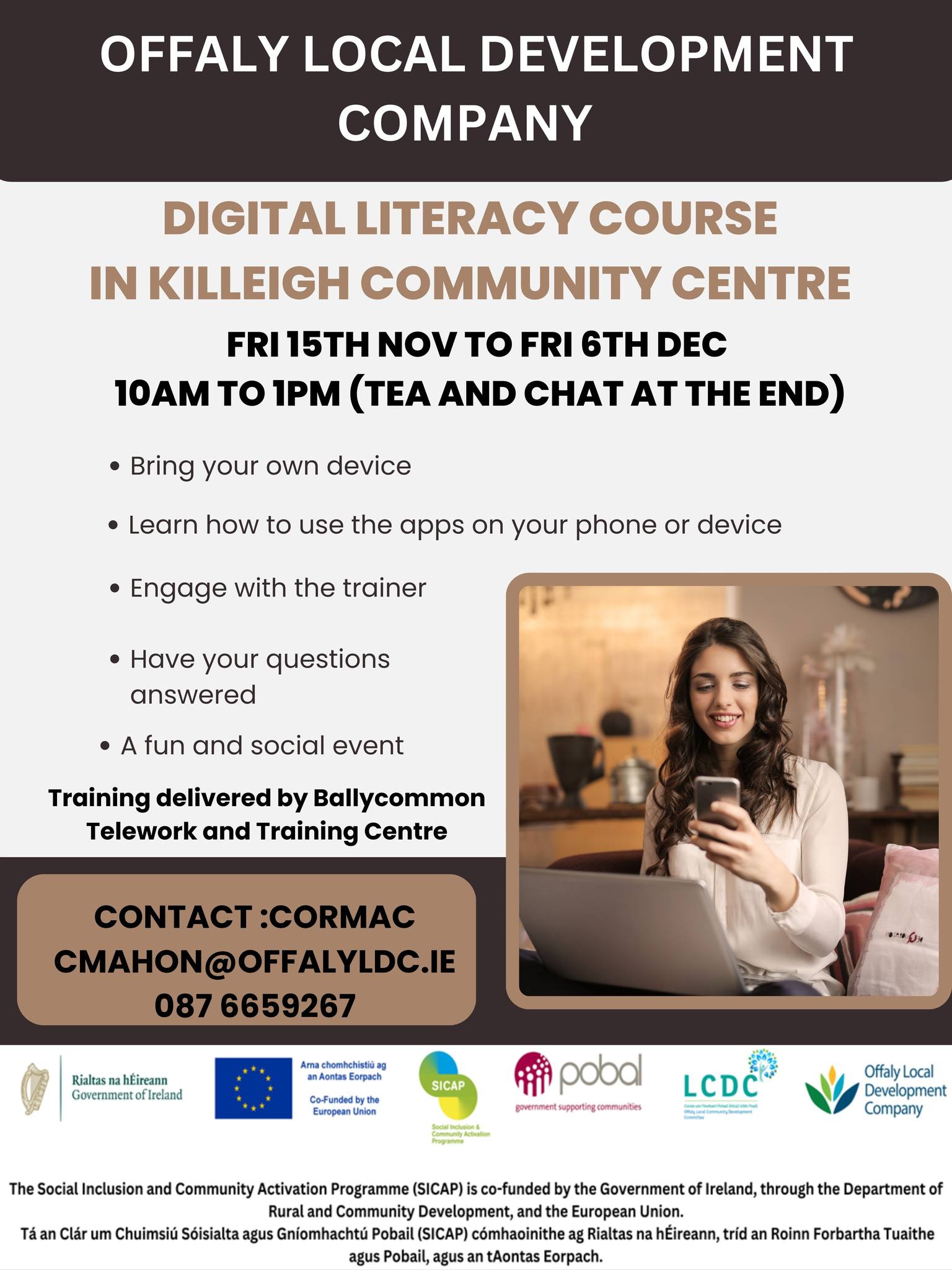 This is a poster of the Digital Literacy Course