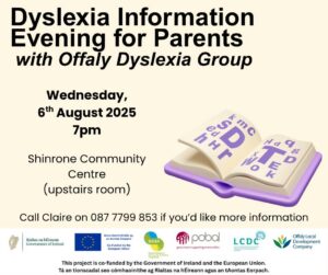 This is a poster of Dyslexia Information Evening