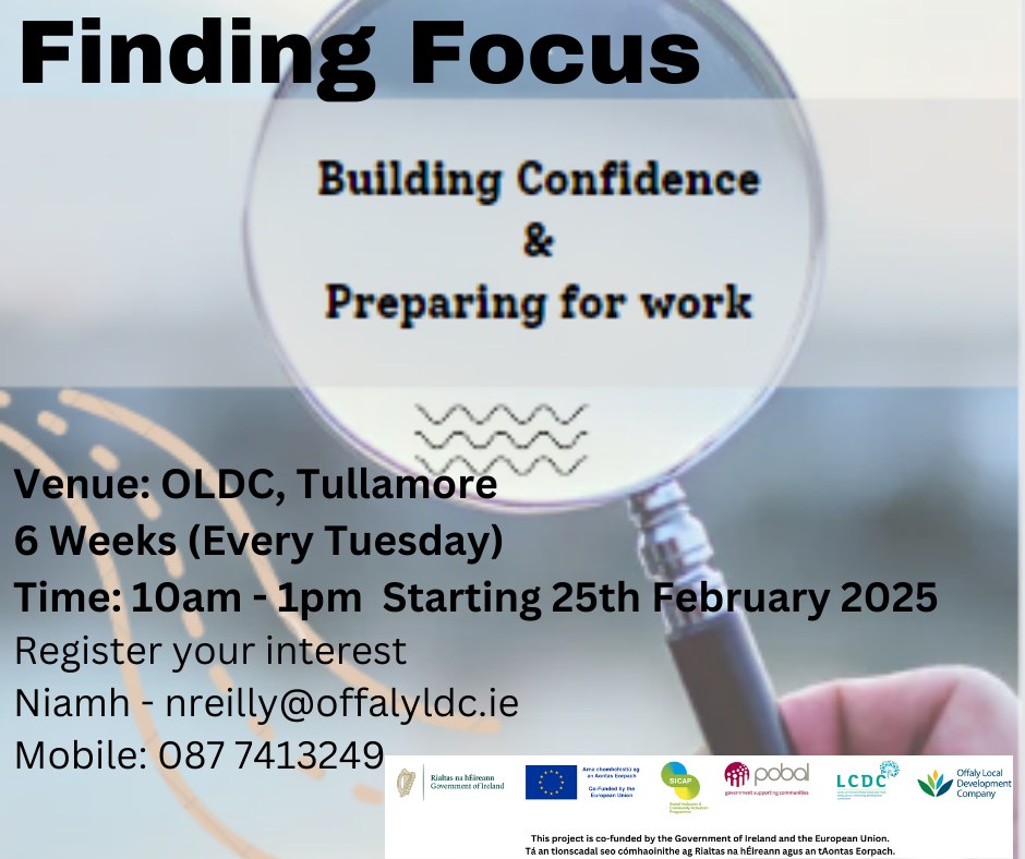 This is a poster of the Finding Focus (Building Focus & Preparing for Work)