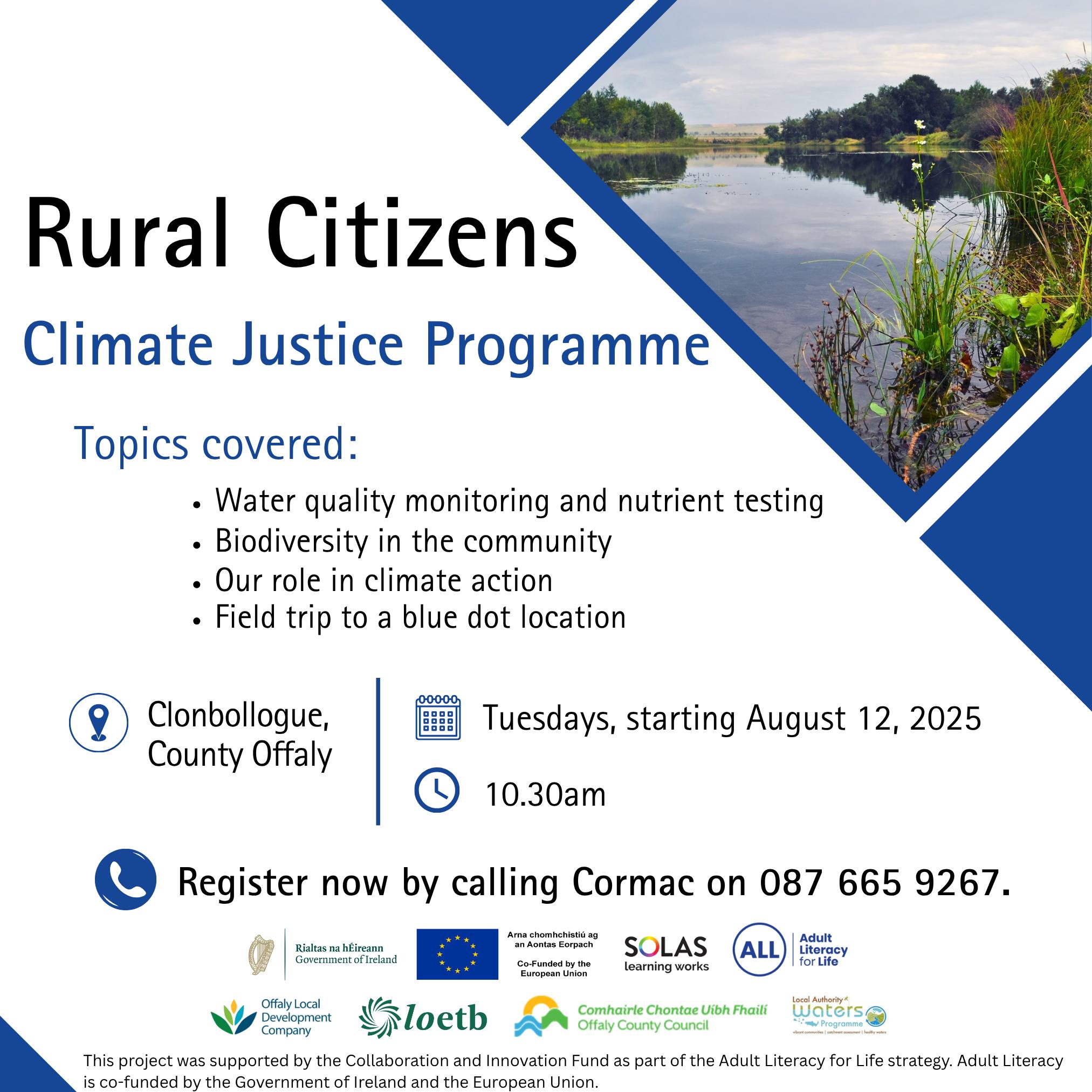 This is a poster of the Rural Citizens (Climate Justice Programme)