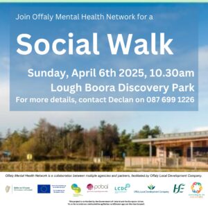 This is a poster of the Social Walk happening in Lough Boora