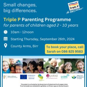 This is a poster of the Triple P Parenting Programme