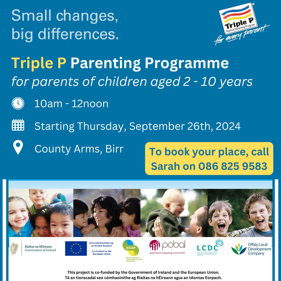 This is a poster of the Triple P Parenting Programme