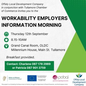 This is a poster of the Workability Employers Information Morning