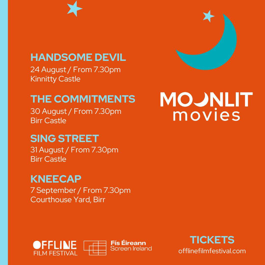 This is a poster of the Moonlight Movies happening in Kinnitty Castle