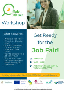 This is a poster of the Offaly Job Fair Workshop