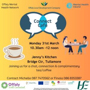 This is a poster of the Connect Café happening in Tullamore