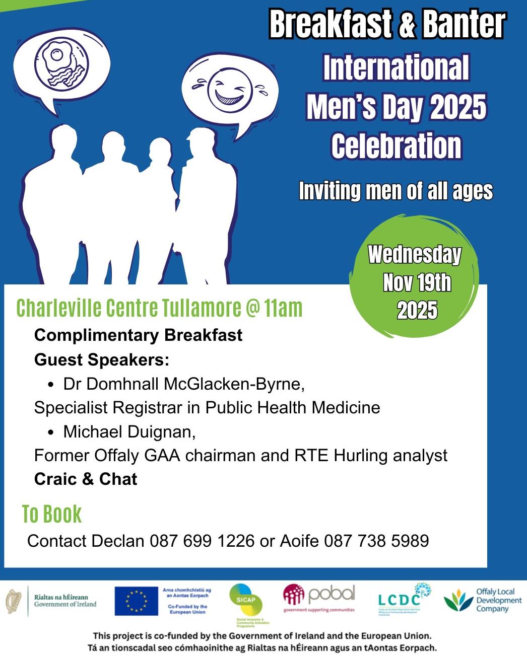This is a poster of the International Men's Day Poster happening in Tullamore