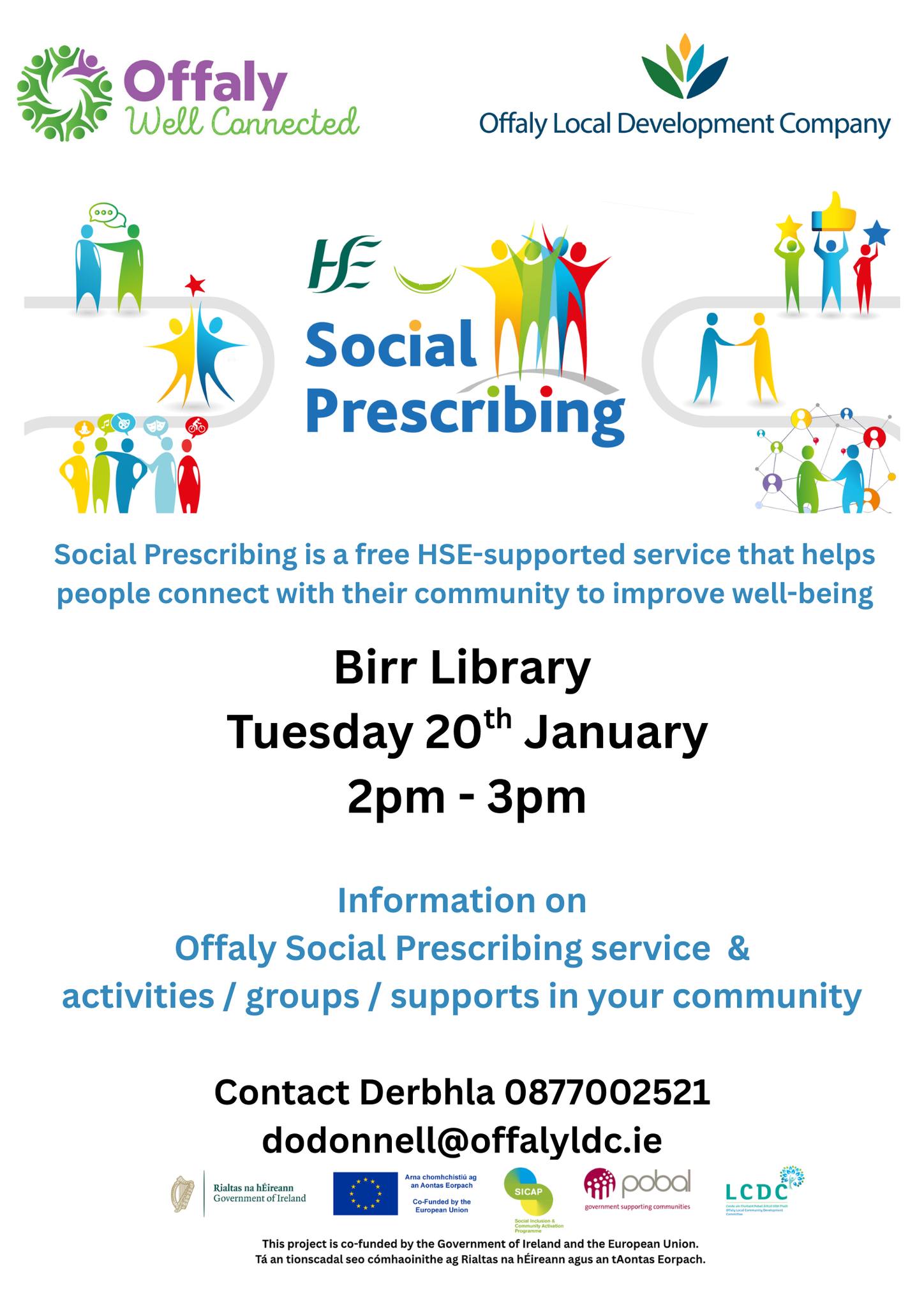 This is a poster of Social Prescribing that is happening in Birr