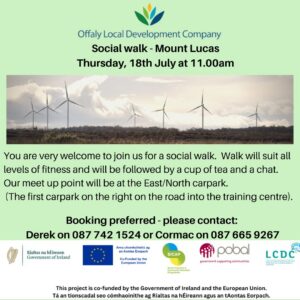 This is a poster of the Social Walk that is happening in Mount Lucas