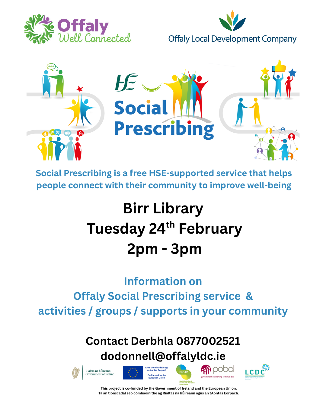 This is a poster of the Social Prescribing that is happening in Birr