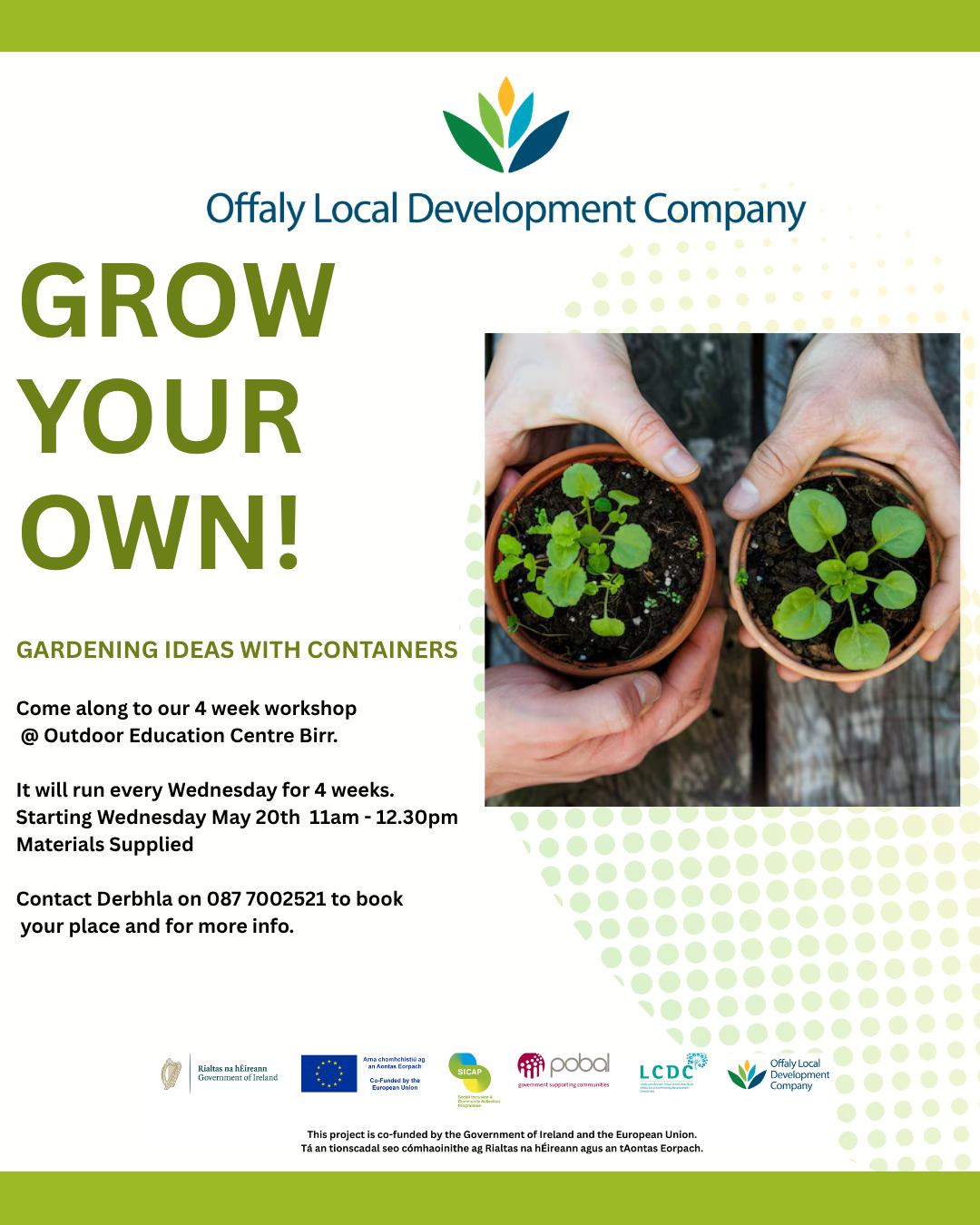 This is a poster of Grown Your Own Event that is happening in Birr