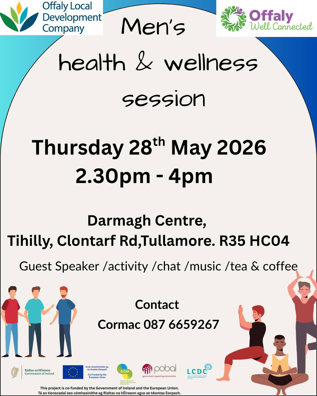 This is a poster representing the Men's Health & Wellness Session