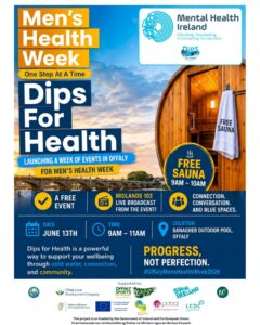 This is a designed poster to represent the Men's Health Week ~ Dips for Health