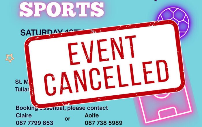 This is a poster of the Glow Sports ~ Evnt that has been cancelled