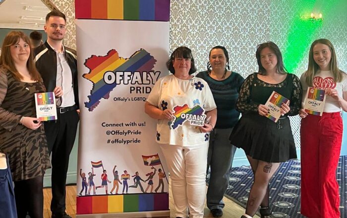This is a poster of some people that attended the event of Offaly Pride for 2026