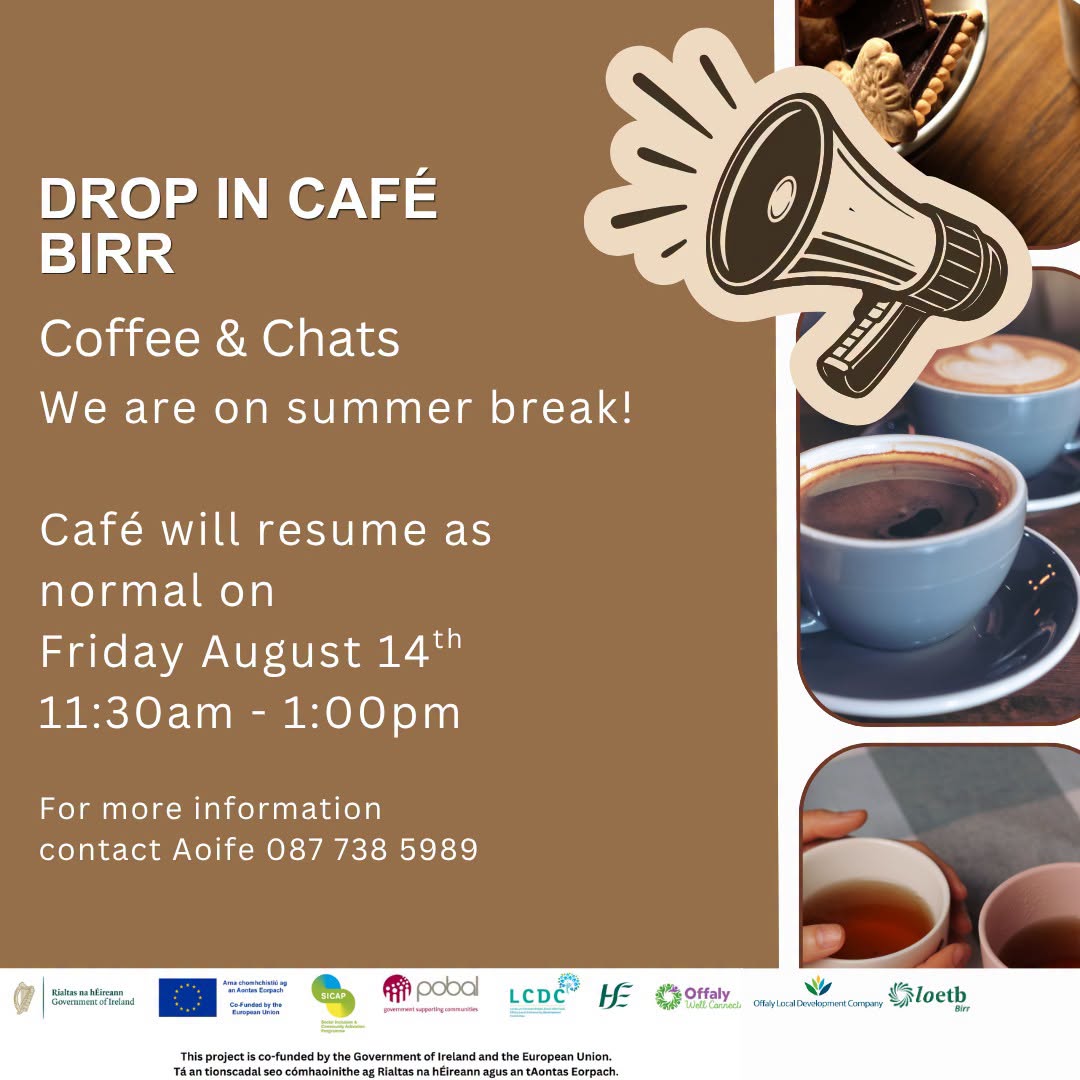 This is a poster of the Drop ~ In Cafe that happened on the 14th of August