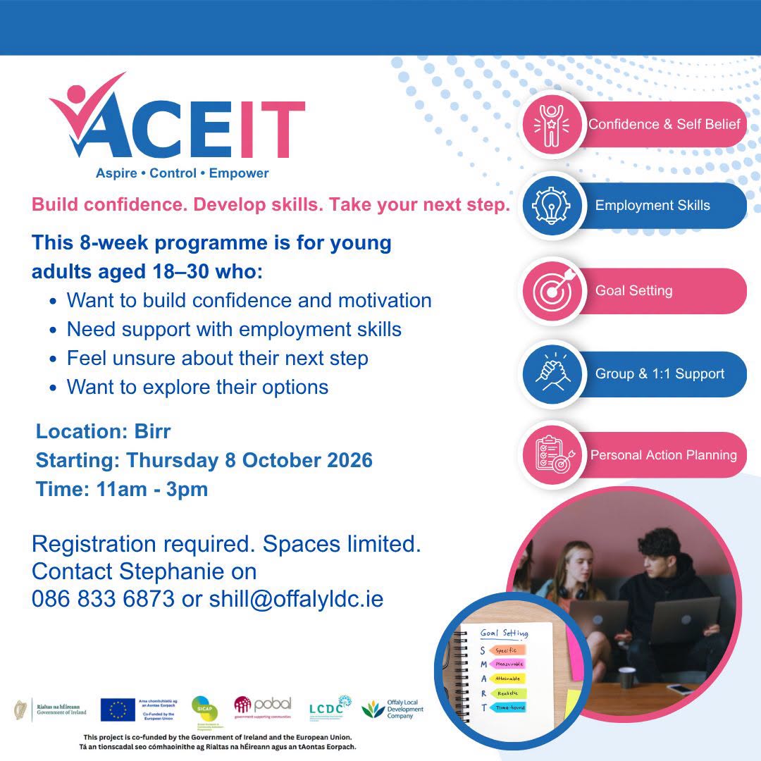 Poster of ACE IT -8 Week Programme starting in Birr