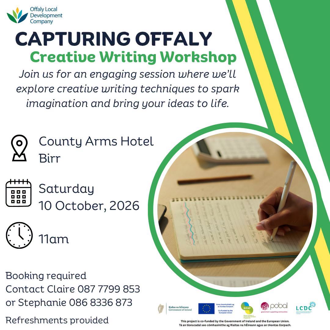 Capturing Offaly Workshop happening in Birr in October