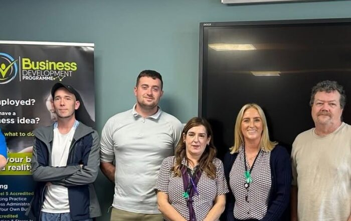 Deirdre & Caitriona from Tullamore Credit Union came in to talk to the Participants on the Business Development Programme