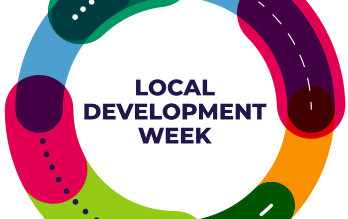 Local Development Week logo featuring colourful interconnecting shapes forming a circular design, with ‘Local Development Week’ in the centre