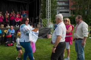 This is a photo of some people dancing at the event