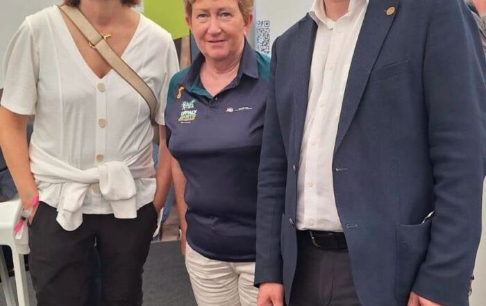 Sarah Kennedy (OLDC) & Caroline Byrant (Mucklagh Community Centre) attending the National Ploughing Championships in Tullamore