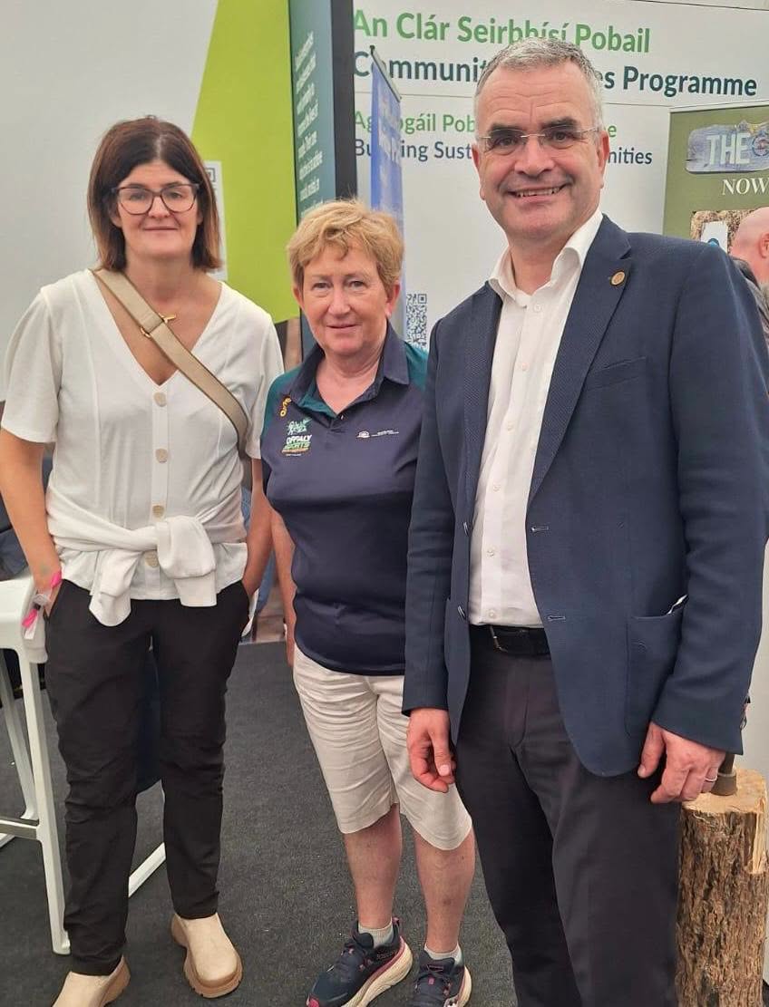 Sarah Kennedy (OLDC) & Caroline Byrant (Mucklagh Community Centre) attending the National Ploughing Championships in Tullamore