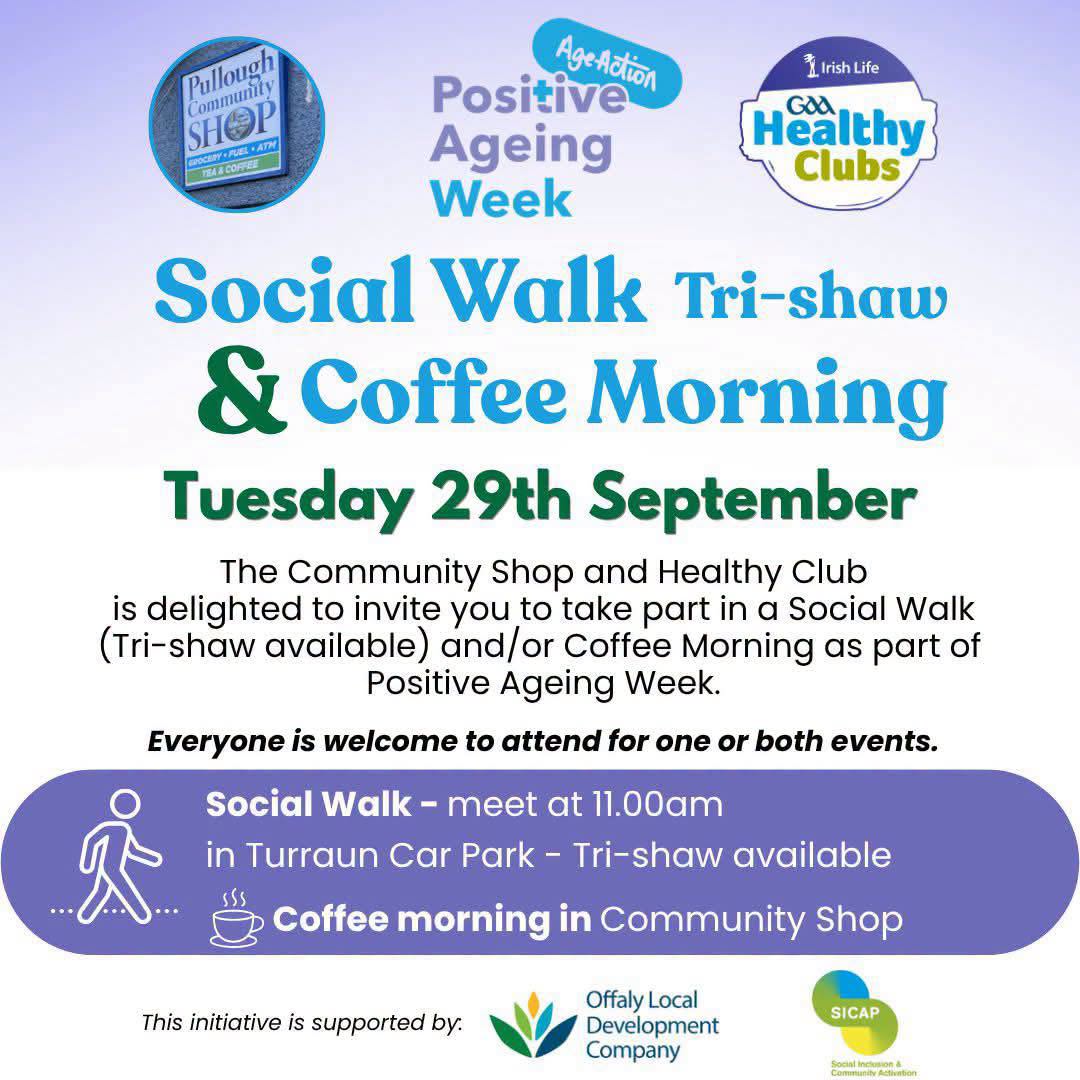 Social Walk & Coffee Morning as part of Positive Ageing Week