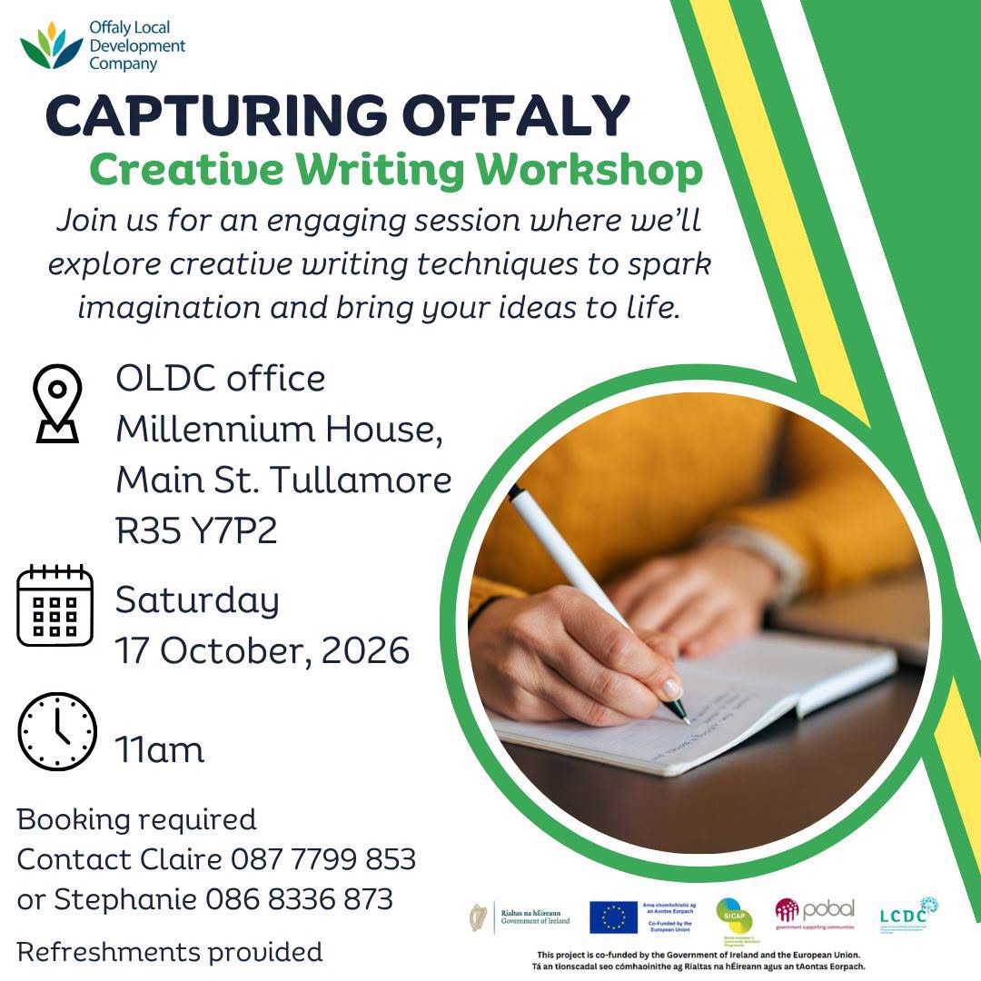 Capturing Offaly workshop happening in Tullamore in October