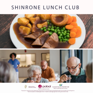 This is a poster of the Shinrone Lunch Club that is happening in October