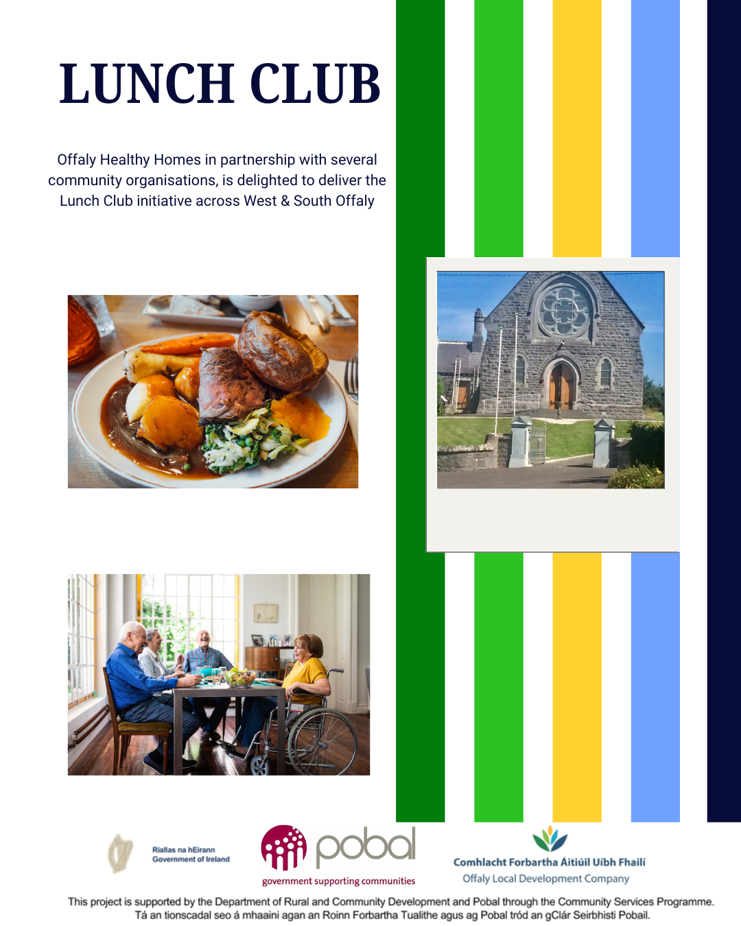 This is a poster of the Lunch Club that is happening in Clareen